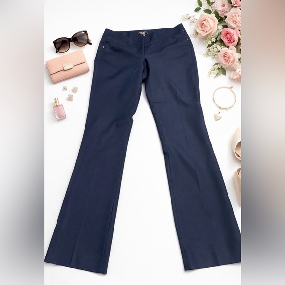 White House Black Market Pants - White House Black Market Navy Boot Cut Pants 56% cotton